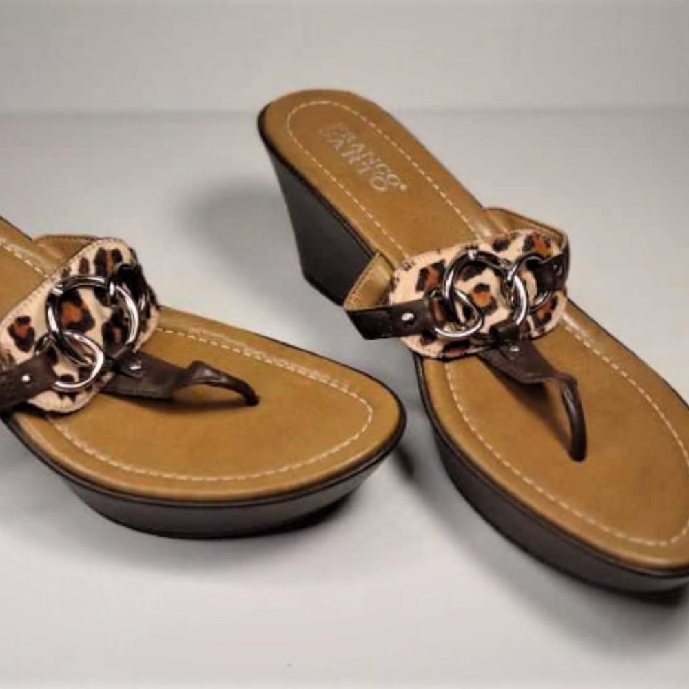 Franco Sarto Leopard Print Wedge Heel - image 8